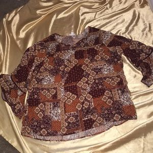 Orange 3/4 sleeve shirt